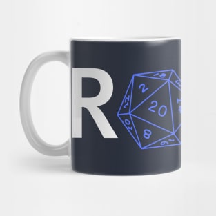 Roll. RPG Shirt white and blue Mug